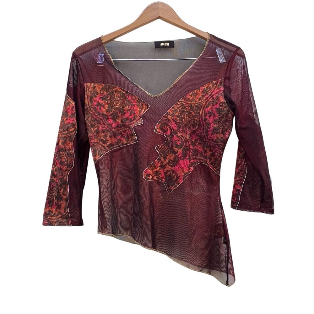 JNCO Vintage 1990s Asymmetrical Mesh Shirt